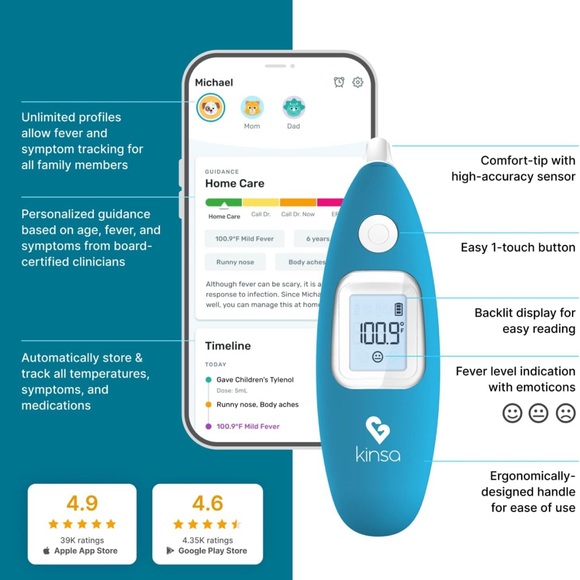 Kinsa SmartEar Ear Smart App Connected Thermometer - Picture 4 of 6